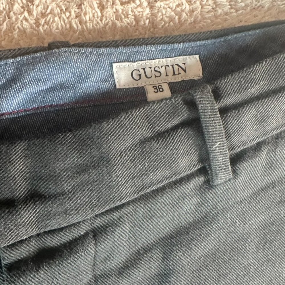 Gustin USA Military Chino Pants Twill Navy Blue Size 36x34 Button Fly Straight - Picture 5 of 12